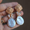 Aros Antique perlas racimo