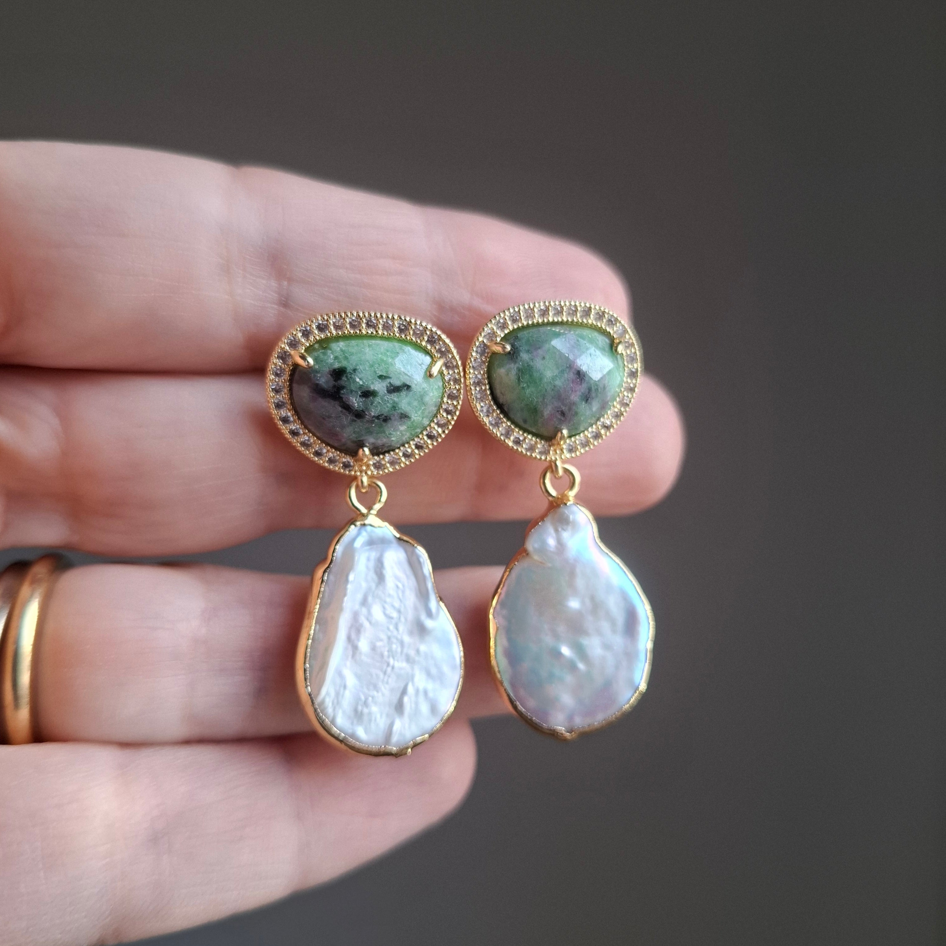 Aros Piedra & perla