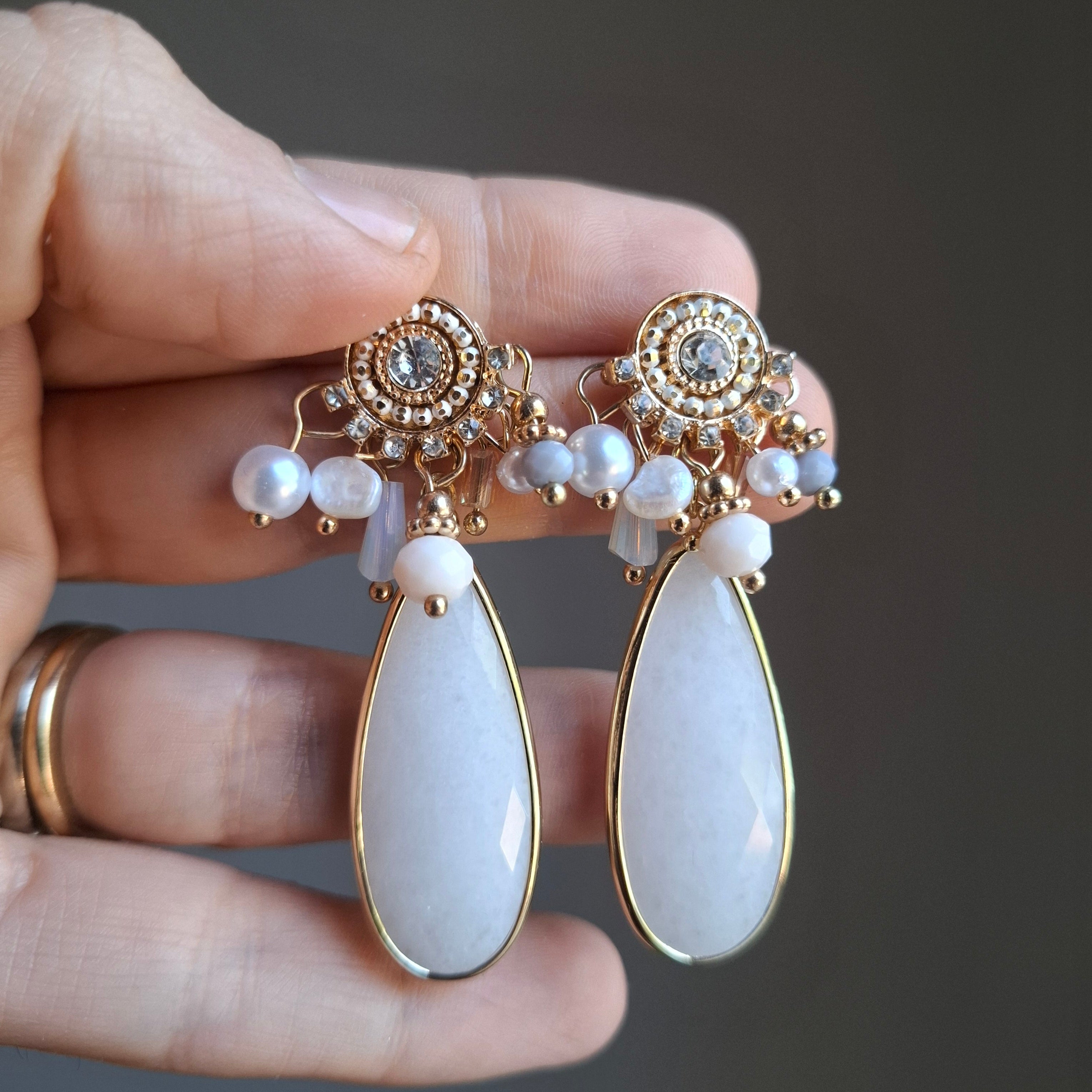 Aros Candelaria blancos